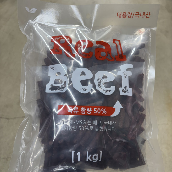 인네이프 리얼비프 강아지 간식 1kg 소고기 애견간식 대용량