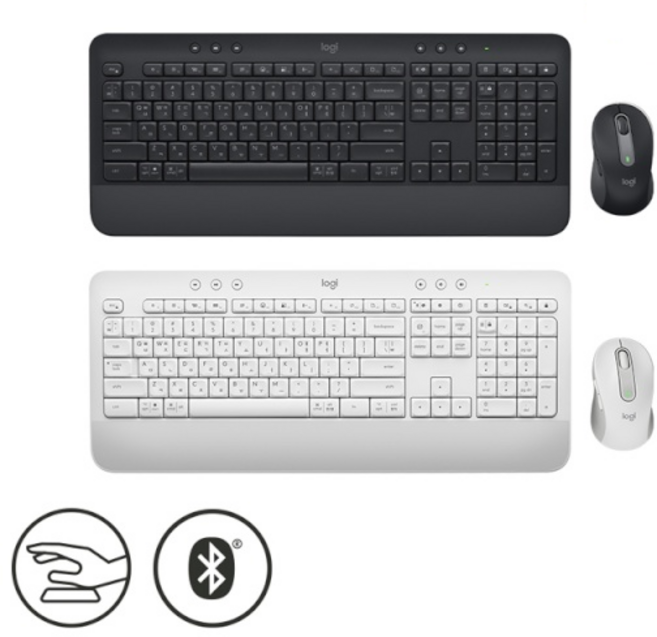 로지텍 SIGNATURE 무선 키보드 + 마우스 세트, K650(키보드), M650(마우스), 오프화이트, 일반형