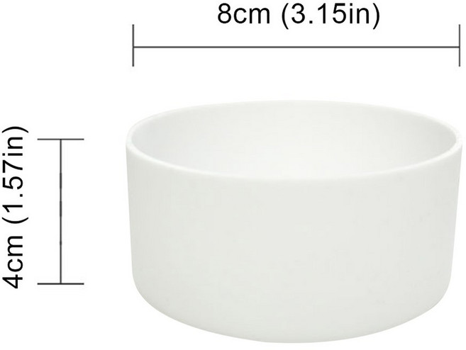 실리콘 물병 부츠 미끄럼 방지 바닥 커버 보호대 보호 베이스 Owala 24oz 물병 8cm, White, White, 1개