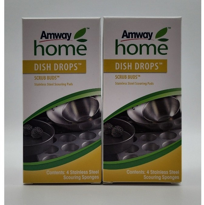 암웨이 디쉬드랍스 스크럽버즈 스테인레스 스틸 수세미(4개입) X 2개, 4개
