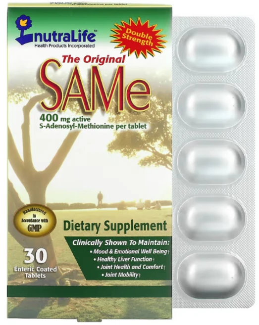 뉴트라라이프 오리지널 SAMe 400mg 장용성 코팅 30정, 1개 - 쿠팡