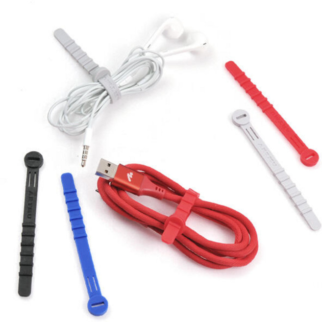 아트뮤 실리콘 케이블타이 4P SET, 1개, 실리콘타이-레드4P