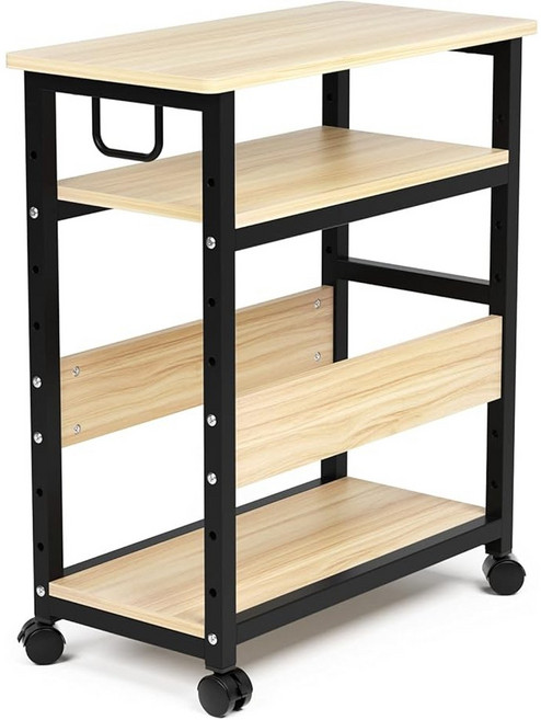 복합기 프린터 컴퓨터 본체 이동 선반 2단 데스크톱 트롤리 이동식 받침대 거치대 다용도 사무실 용품 이동 수납 선반 서류정리함, SL8002NEW