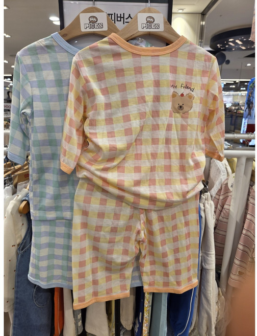 NC픽스키즈 아동내의해피버스크레용체크7부H6BU01 NC유성점