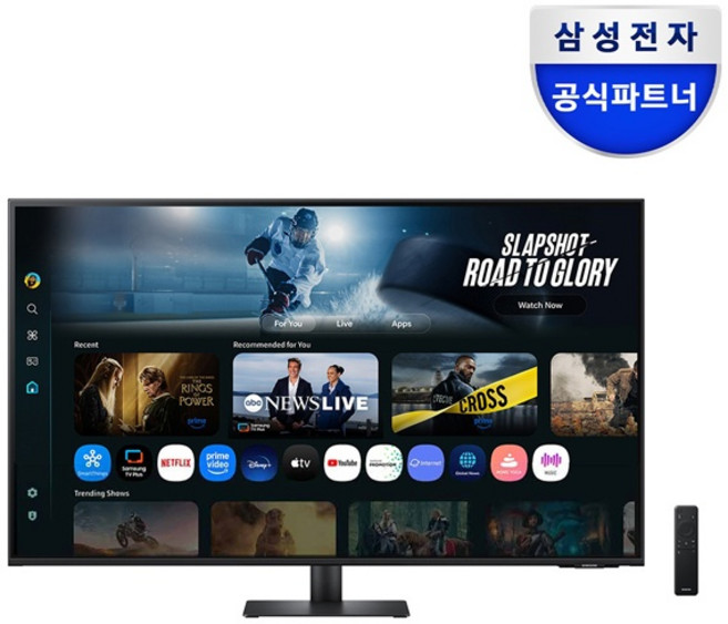 (삼성전자) 삼성 스마트모니터 M7 107.9cm 4K UHD LS43FM700 블랙, 107cm