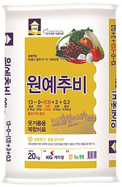KG케미칼 원예추비 20kg 원예용 웃거름 추비비료 NK 13-0-13, 1개