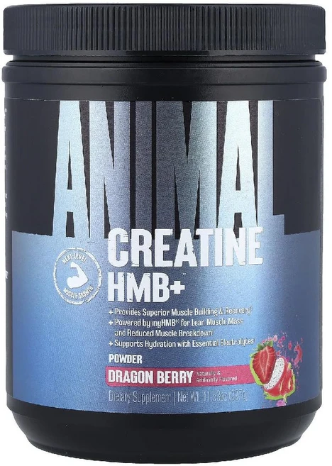 애니멀 크레아틴 5g 모노하이드레이트 드래곤 베리 파우더 Creatine HMB+ 327g, 1개 - 쿠팡