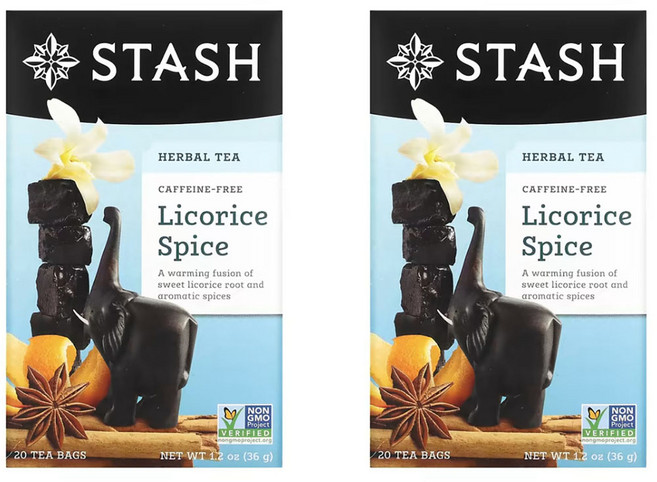 스태쉬티 디카페인 감초 허브차 Licorice Spice, 2개, 20개입