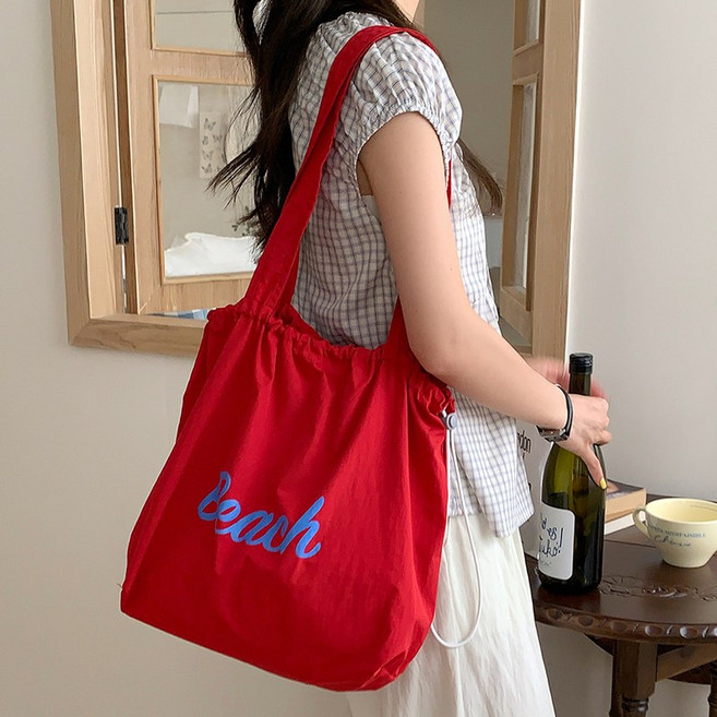 굿도우 여성 경량 나이론 에코백 숄더백