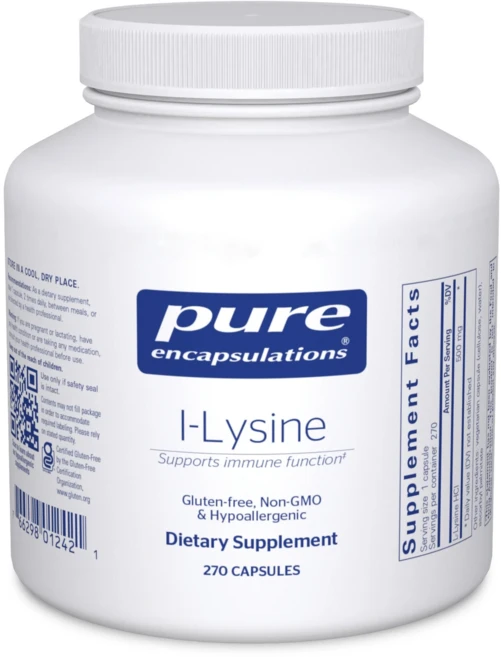 퓨어인캡슐레이션 엘-라이신 L-Lysine, 270, 1개, 270정 - 쿠팡