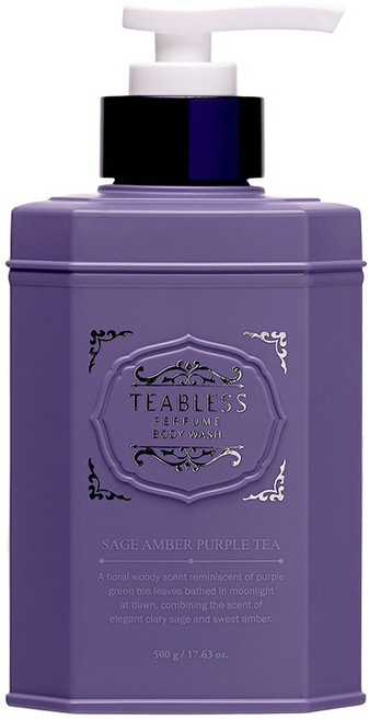 향좋은 약산성 스크럽 티블레스 퍼플티 퍼퓸 바디워시 플로럴우디향 500ml, 1개