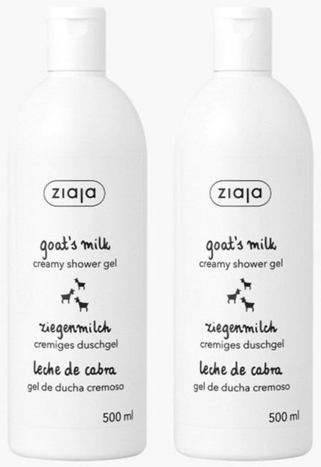 지아자 산양유 크리미 바디워시, 2개, 500ml