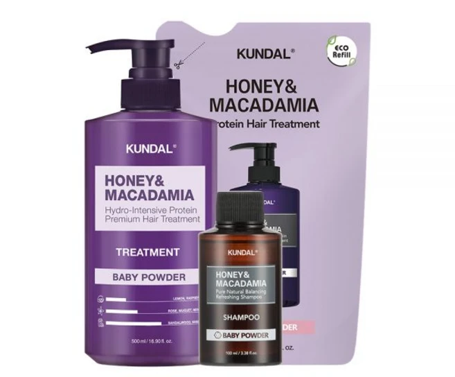 쿤달 단백질 트리트먼트 500ml 1개 &트리트먼트 리필 400ml + 샴푸 100ml, 체리블라썸 - 쿠팡