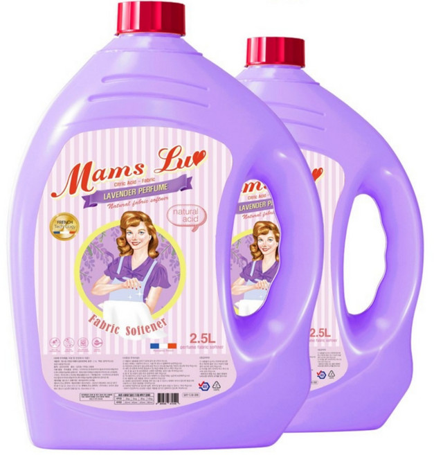 [맘스럽] 라벤더 섬유유연제 2.5Lx1개입 [3개구매시1개더] 프랑스 라벤더향 대용량 구연산첨가 세정제 은은하게 오래가는 향기 캡슐 실내건조형, 1개, 2.5L