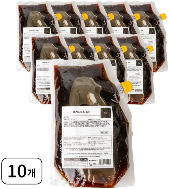 [업소용] 소이 간장 소스 (네키드윙즈 소이), 10개, 1kg