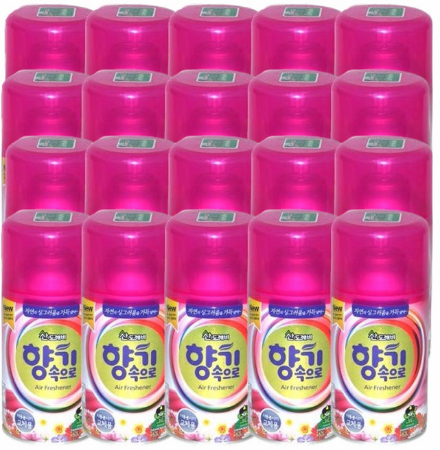산도깨비 향기속으로 캔방향제 자동분사기 리필 (레몬 외 9향) 1Box(20EA), 20개, 290ml, 레몬향