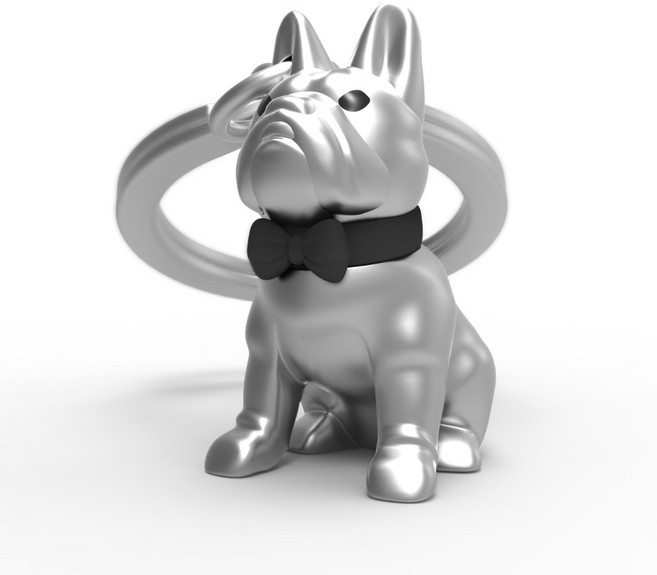 Metalmorphose 鬥牛犬造型鑰匙圈, 1個