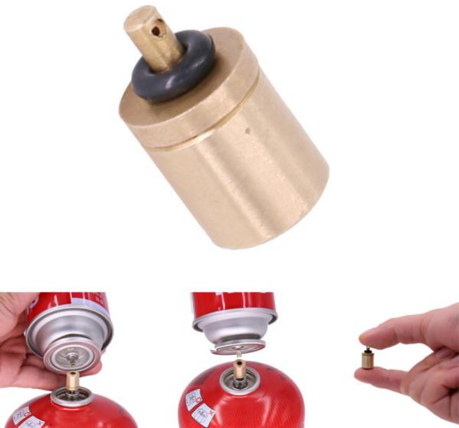 휴대용 가스 리필 어댑터 야외 캠핑 스토브 가스 실린더 가스 탱크 가스 버너 액세서리 하이킹 팽창 부탄, 없음