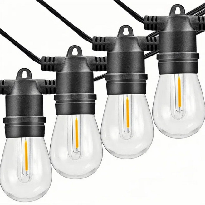 오징어등 LED줄조명 10M20구 파티라이트 야외파티등 전등선 캠핑장전구 큰 앵두등 루프탑 램프 스트링전선 카페 줄전등 테라스 주차장 야외등 방수 행사장 줄전구 알전구, 전구색, 1개