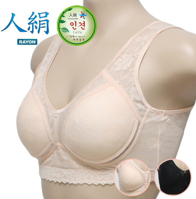 망사 플라워 쟈카드 노와이어 볼륨 몰드 스포츠 인견 반브라 여성 브래지어 여자속옷 언더웨어