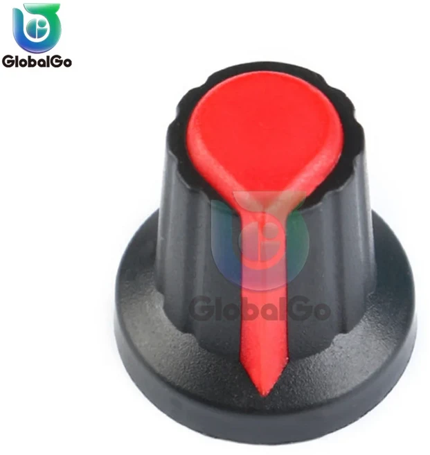 WH148 전위차계 노브 캡 키트 5 개/묶음 플라스틱 6mm AG2 옐로우/오렌지/블루/화이트/레드, 05 Red