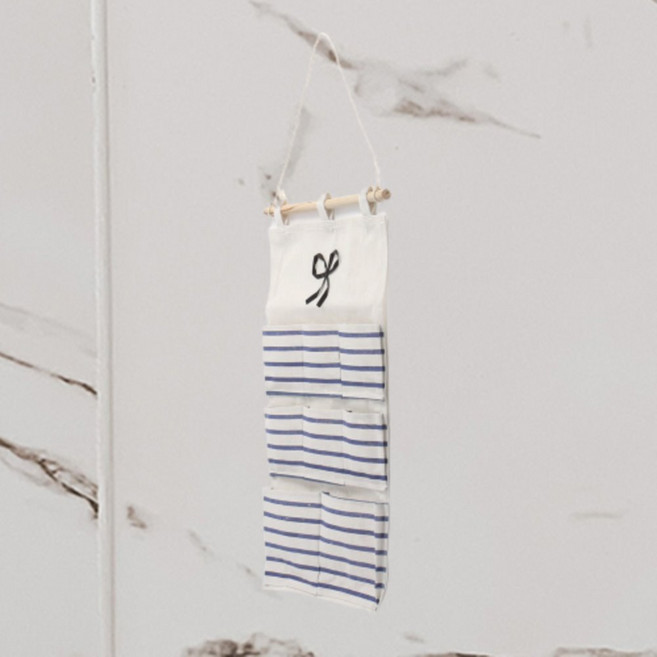 푸토 포켓 영수증 도어 걸이 다용도 수납함 천 주머니 면마 재질 생활방수 35 X 59CM