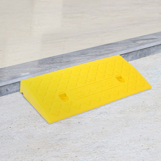 계단 문턱 휠체어 진입판 상가진입 계단받침 50x22x5cm 옐로우, 1개
