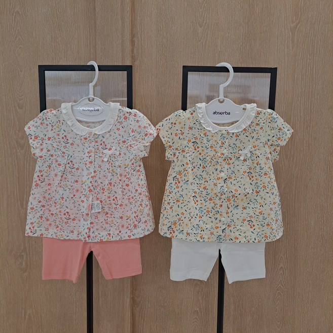 [압소바 ] 늦봄 여름 초가을 유아 여아 플오 반소 내의 AZB-10314