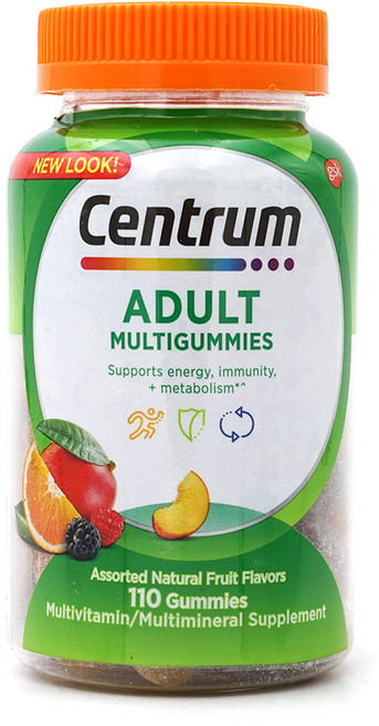 멀티구미 어덜트 성인 종합 멀티비타민 어쏘티드 후르츠 맛 110 구미 Centrum, 110구미 x 1개, 1개, 110정
