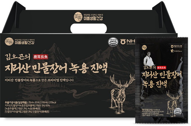 김오곤의 지리산 민물장어 생 녹용 진액, 70ml, 30개