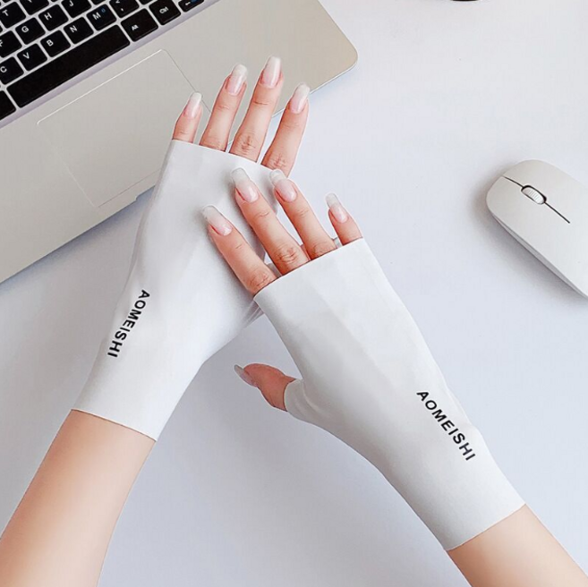 모션메이트 남녀공용 쿨소재 반장갑 손등토시 2set