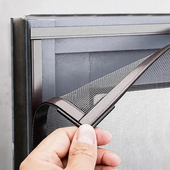 쿨팩토리 창문 베란다 일반 촘촘 모기장 붙이는 자석 탈부착 쫄대 셀프 맞춤 방충망, 1개