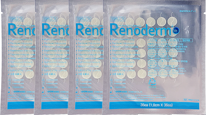 레노덤 스팟 36알 여드름 패치 점 뺀 후 관리 습윤밴드 드레싱, 4개