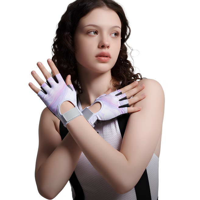 로랑스 3세대 굳은살방지 미끄럼방지 여자 헬스 장갑 여름 필라테스 여성 등산 스피닝 요가 운동, 라벤더 퍼플, 1개