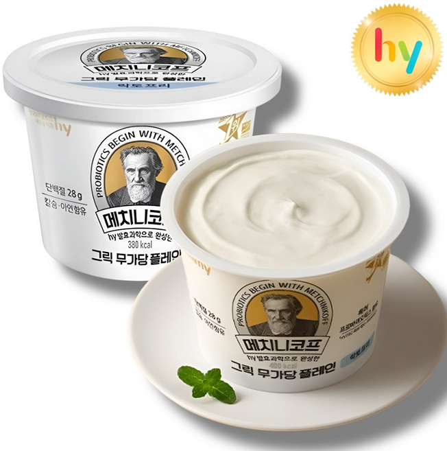 hy 메치니코프 그릭 요거트 무가당 플레인 락토프리, 1개, 400g
