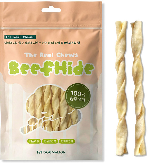 도그말리온 개껌 강아지껌 4종, 1개, 40g, 한우 밀키스틱