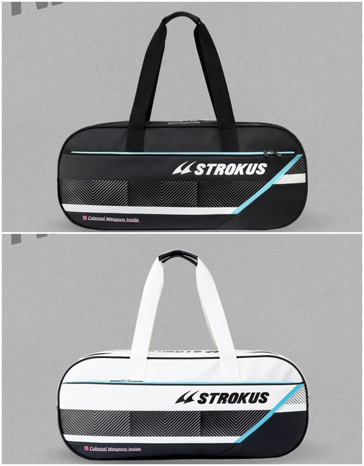 [STROKUS] 스트로커스 2단가방 STR-BG 2403 배드민턴&탁구&스쿼시&테니스&스포츠&라온스포츠, 블랙 (black), 1개