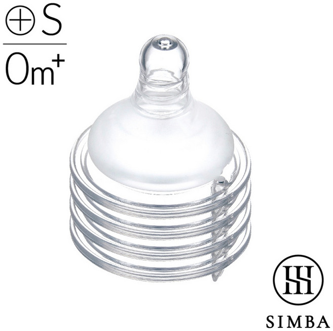 小獅王辛巴 Simba 超柔防脹氣寬口奶嘴, 1個, 寬口(十字)奶嘴:S-4入(0個月以上)