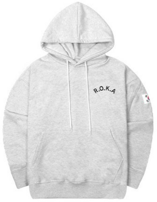 국산 코튼 ROKA 로카 후드티- 남여공용 커플 군인 로카티