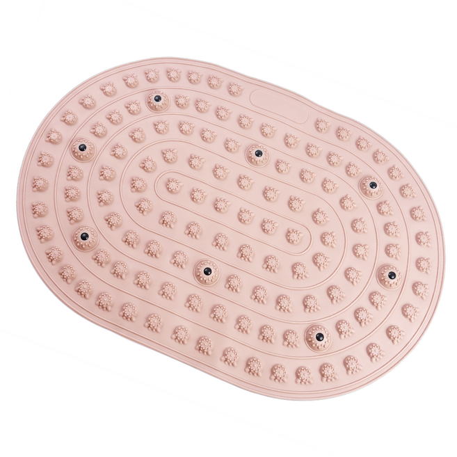 아노유 시원한 발지압판 매트 발마사지 주방 매트, 핑크, 1개