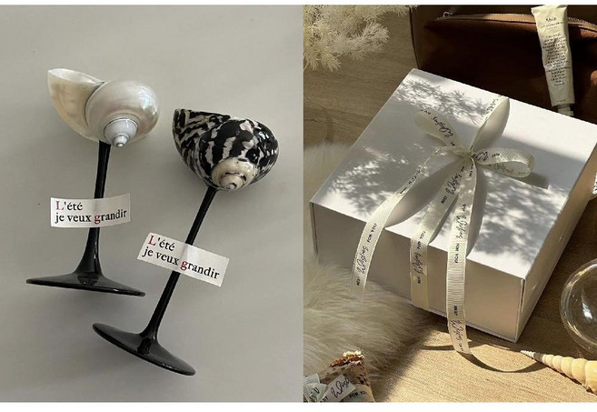 특이한 칵테일잔 집들이선물 신혼부부선물 기념일선물 소라와인잔 와인잔세트 바테이블 고블렛