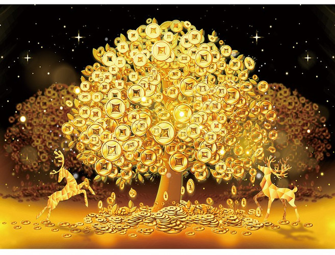 (PS) 직소 퍼즐, 500피스, 황금 돈나무 숲, 1개