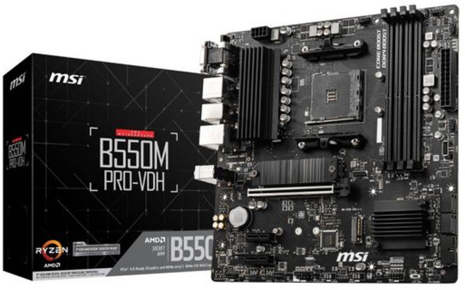 MSI B550M PRO-VDH AM4 Micro-ATX 메인보드 (Ryzen 5000/4000G/3000 지원)