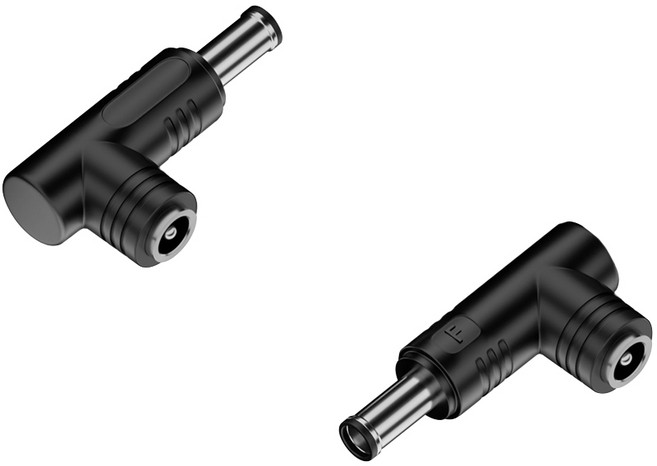 18.5V 19V 19.5V 20V 전원 어댑터 충전기 AC DC 5.5X2.5 TO 외경 6.5mm 내경 4.4mm 변환 젠더 팁 잭 커넥터 기억자 플러그 노트킹 S-8, 1개