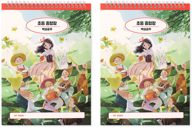 인디고어린이 초등 고전 명작 두툼 도화지 종합장 130g 35매, 백설공주, 2개