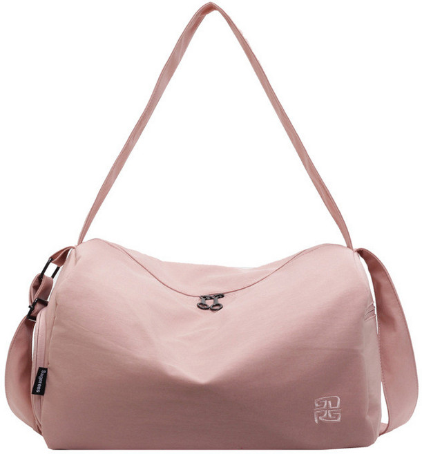 大容量運動健身包 側背手提 旅行袋 乾濕分離 獨立鞋倉, 粉紅色, 1個