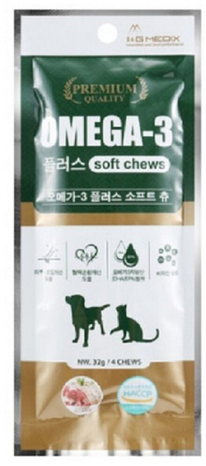오메가3 플러스 소프트츄 32g(4p5봉), 5개