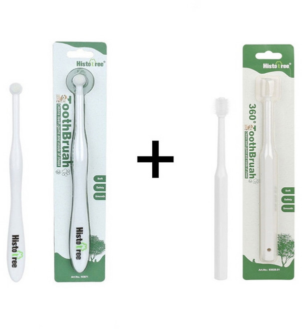 오늘멍냥 강아지 고양이 초미세모 360도 칫솔 2종 세트 1+1, 1세트, 360도 칫솔 + 초미세모 칫솔