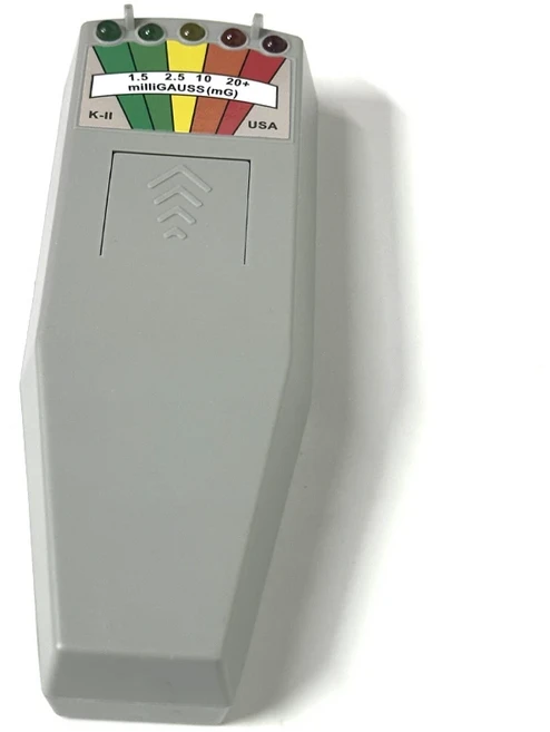 전자기장 방사선 테스터 EMF 리더 검출기 측정기 5 LED 표시기 가우스 미터 K2, 01 White