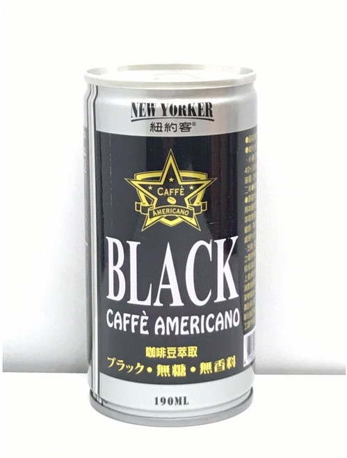 紐約客 BLACK CAFFÈ AMERICANO 咖啡豆萃取, 1箱, 48個裝, 190ml